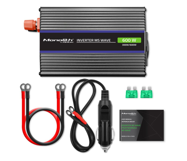 Qoltec Przetwornica napięcia 600 MS Wave | 12V na 230V | 300/600W | - 1190371 - zdjęcie 6